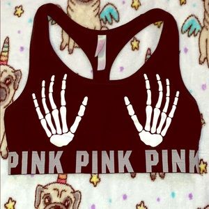 PINK Skeleton Sports Bra